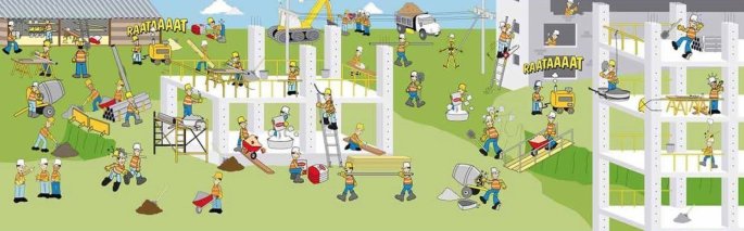 Mom and Dad on construction site