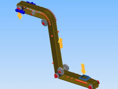 Vertical belt conveyors